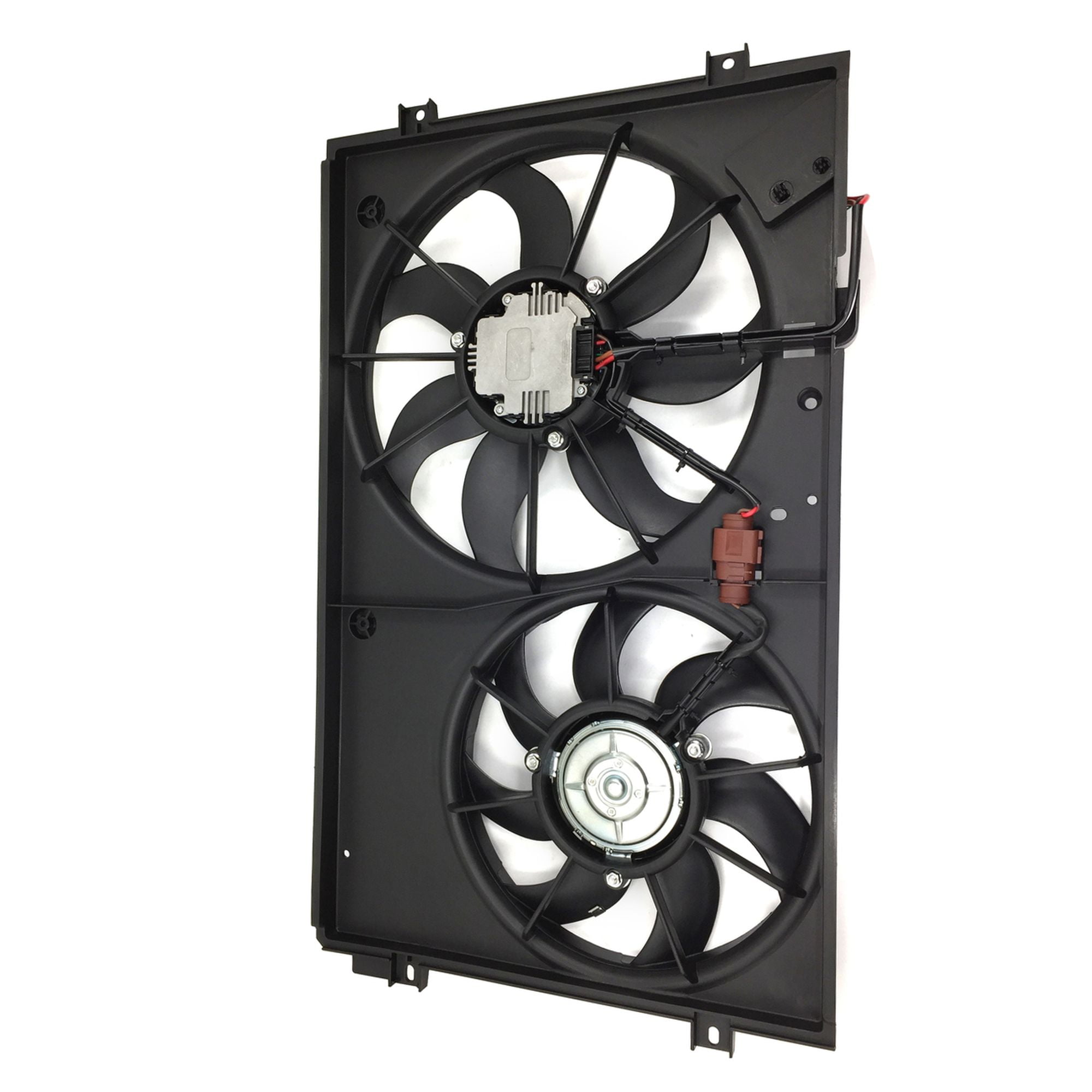 Radiator Condenser Cooling Fan Assembly For Volkswagen Jetta Golf 