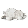 thumbnail image 1 of Pfaltzgraff Trellis White 16-Piece Dinnerware Set Service For 4 Distressed White, 1 of 5