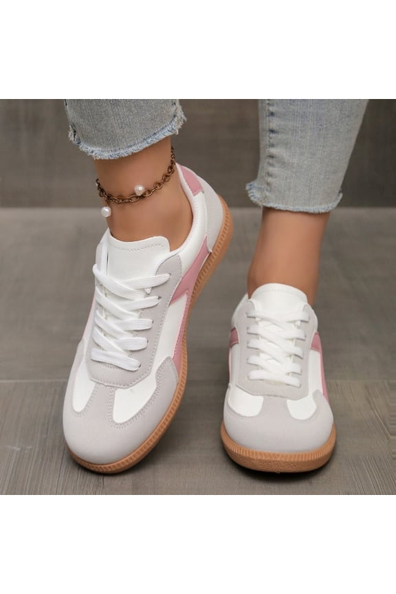 Women's Minimalist Barefoot Shoes Retro Sneakers Vintage Leather & Suede Patchwork Casual Shoes Zero Drop Sole Wide Width Fashion Walking Sneaker