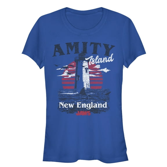 Junior's Jaws Amity Island Tourist Lighthouse  Graphic T-Shirt