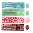 thumbnail image 2 of Mofii Sweet Keyboard Combo Mixed Color 2.4G Wireless Keyboard Set Circular Suspension Key for PC Laptop Green, 2 of 7