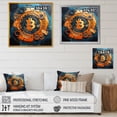 thumbnail image 4 of Designart "Gold and Blue Bitcoin Cryptocurrency" Fashion Wall Art - Glam Gold Fashion Bitcoin Bedroom Canvas Wall Art, 4 of 6
