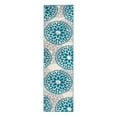 thumbnail image 2 of World Rug Gallery Modern Floral Circles Blue 2' x 7' Runner Rug, 2 of 6