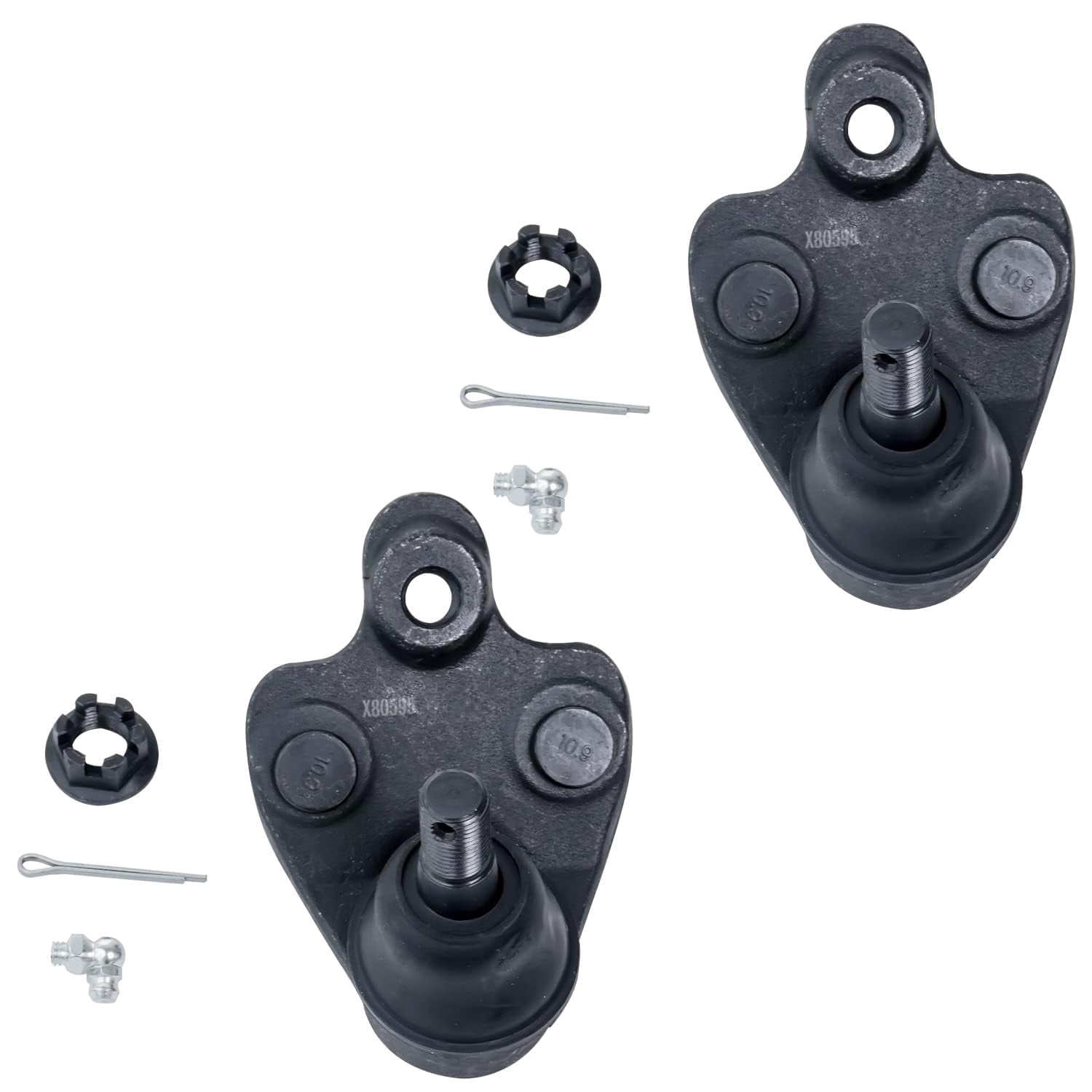 Detroit Axle - 10pc Suspension Kit for FWD 2003-2008 Toyota Matrix Pontiac Vibe, 2 Lower Control Arms, 2 Lower Ball Joints, 4 Inner & Outer Tie Rods, 2 Sway Bars Replacement