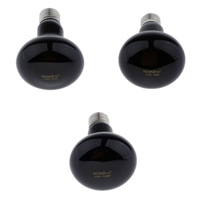 3pcs Reptile Night E27 UVA Basking Spot Breeding Heat Bombillas de 110V para reptiles Sunnimix Bombilla de lámpara de calor para reptiles