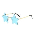 thumbnail image 2 of Gafas de sol sin montura forma de estrella Goth para Halloween Cosplay Azul, 2 of 8