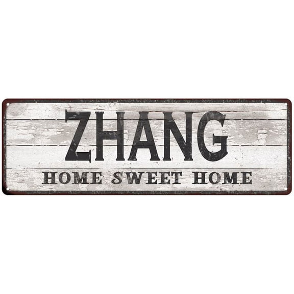 ZHANG Home Sweet Home Country Look 6x18 Metal Sign 106180045356