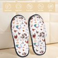 thumbnail image 2 of Fotbe Farm Birds Goose Pattern Women's Fuzzy Slippers Plush Slippers Fluffy Winter House Shoes Indoor and Outdoor-Medium, 2 of 8