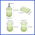 thumbnail image 2 of Vocoste 1 Set Durable Bathroom Accessories Set for Bathroom Vanities Transparent Green, 2 of 5