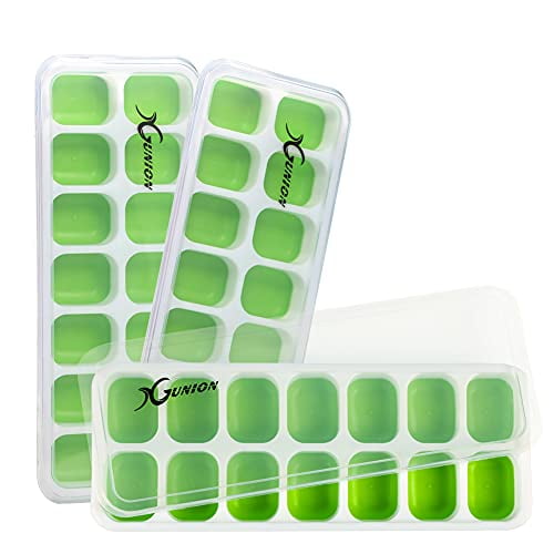 Details about   2 x  Ice Cube Tray With Lid Easy To Pour Section So No More Spilling Mould 
