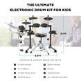 thumbnail image 2 of Alesis Drums Debut Kit - Batería para niños con 4 pads de batería eléctrica de malla silenciosa, 120 sonidos, taburete para batería, baquetas, auriculares y 100 lecciones melódicas, 2 of 5