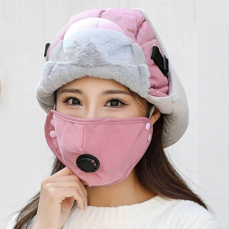 Aviator Hat Scarf Mask Goggles Set 