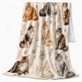 thumbnail image 2 of Playful Maine Coon Cat Grid, Playful Pet Portrait Pattern, Warm Flannel Blanket for Living Room and Reading Nook, Cat Lovers Halloween Gift, Pet Lover Home Decor, 2 of 9