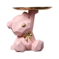 thumbnail image 1 of Estatuilla de soporte de llave de oso geométrico decoración de escritorio de resina para cafetería de oficina, 1 of 8