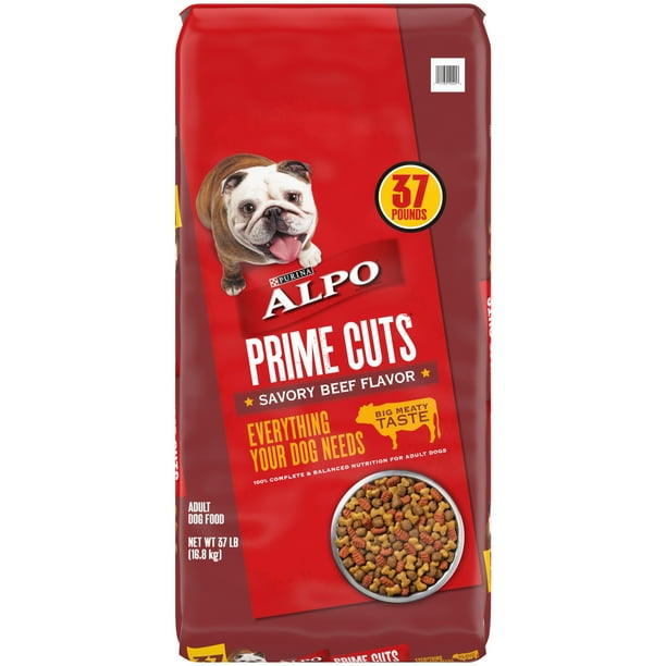 Purina ALPO Dry Dog Food, Prime Cuts Savory Beef Flavor, 37 lb. Bag