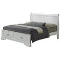 thumbnail image 2 of Passion Furniture Louis Philippe White Queen Storage Sleigh Wood Bed, 2 of 3