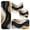 Black and Gold Marble Pattern-1, variant on Black and Gold Marble Pattern Bathroom Rug Set 4 Piece,Includes Contour,Lid Cover,Bath Mat,Non-Slip Extra Soft Absorbent Washable