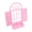 Pink, variant on Small Decorative Window Miniature with Flower Holder For Craft Projects And Desktop Display Plastic