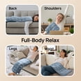 thumbnail image 5 of Weighted Heating Pad 33''x 17" XXXL Electric Heating Pad for Back Fatigue Relief, 5LBS with 6 Heat Settings 2H Auto-Off Heat Pad for Shoulder Arms Legs Cramps Washable, 5 of 8