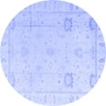thumbnail image 1 of Ahgly Company Indoor Round Oriental Blue Traditional Area Rugs, 3' Round, 1 of 4