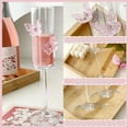 thumbnail image 3 of 2 Pack Champagne Glasses with 3D Butterflies, Wine Cocktails Glassware for Home Bar Wedding, 3 of 7
