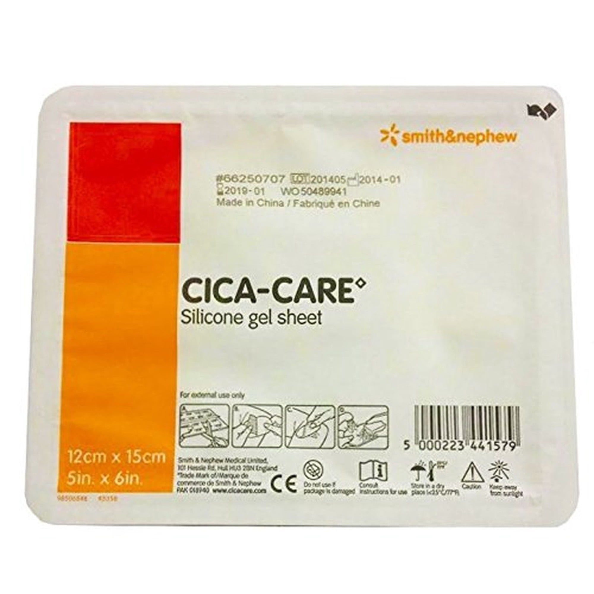Smith & Nephew 66250707 Cica-Care Silicone Gel Sheets 5 in. x 6 in. (Pack of 3)