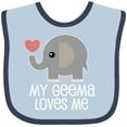 thumbnail image 3 of Inktastic My Geema Grandma Loves Me Boys or Girls Baby Bib, 3 of 4