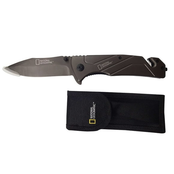 Cuchillo Campismo Acero Plegable Caza Pesca Viaje Natgeo National Geographic ONG1002