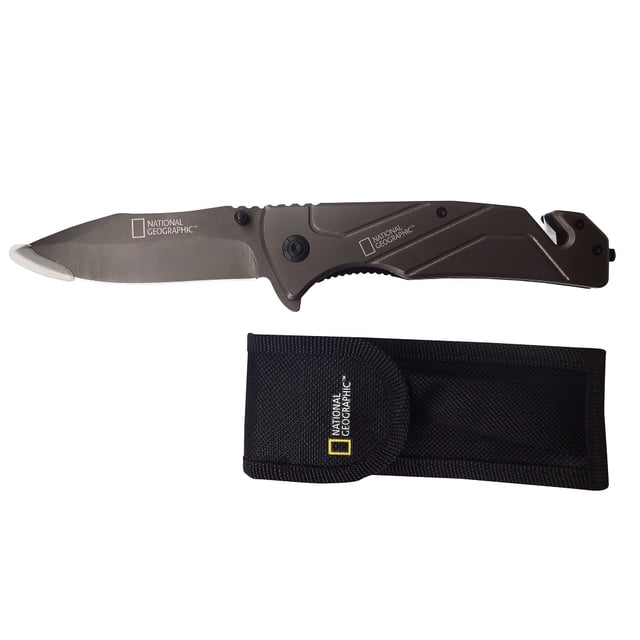 Cuchillo Campismo Acero Plegable Caza Pesca Viaje Natgeo National Geographic ONG1002