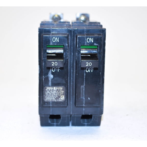 Ge Circuit Breaker,20A,Bolt On,120/240V,2P THQB2120