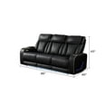 thumbnail image 3 of Fortuner Modern 3PC Livingroom Set Made faux leather & with Wood in Black, 3 of 19