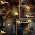 thumbnail image 4 of Luz Nocturna Control Remoto Led Y Luz Nocturna Táctil Portátil Al Aire Libre Lindo Bebé Mamá Luz De Enfermería Recargable Ajustable 3 Luces Decoración De Guardería (negro, 4 of 5
