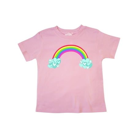 

Inktastic Rainbow and heart-shaped clouds Gift Toddler Boy or Toddler Girl T-Shirt