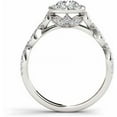 thumbnail image 3 of 1-1/4 Carat T.W. Diamond Criss-Cross Shank Single Halo 14kt White Gold Engagement Ring, 3 of 5