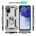 thumbnail image 2 of Samsung Galaxy S20 FE Case with 360 Rotating Ring Holder, Dteck Hybrid Rugged Shockproof Case Compatible Magnetic Car Mount Ring Grip Kickstand Cover for Samsung Galaxy S20 Fan Edition 5G, Silver, 2 of 7