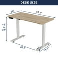thumbnail image 3 of 55" Height Adjustable Electric Standing Desk - Modern Luxury Lift-Up Computer Gaming Table for Home Office, 3 of 10