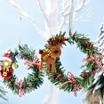 thumbnail image 2 of C Decoración De Corona De Navidad Corona De Pino De Navidad Para Puerta De Entrada Con Muñeco De Nieve Papá Noel, 2 of 5