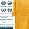 thumbnail image 4 of PAVILIA Fleece Blanket with Sleeves, Foot Pockets for Women Men Adults, Plush Wearable Blanket Throw Wrap, Warm Snuggle Blanket Robe, Cozy Gift Ideas Wife Mom, Mustard Yellow, 4 of 7