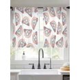 thumbnail image 2 of Rainbows Small Elephants Sheer Curtains 2 Panels Set Pink Red Flower Love Animal Sheer Window Curtains Light Filtering Rod Pocket Voile Drapes for Bedroom Living Room 52"x45", 2 of 8