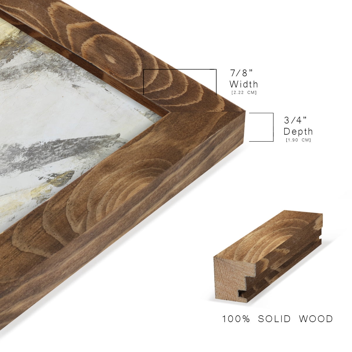 Une Fleur I - Framed Print w/glass - Walnut