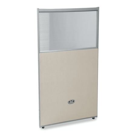 OFM RiZe Series Model PG4725 47" x 25" Vinyl Panel with Polycarbonate, Beige with Gray Frame