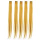 thumbnail image 1 of 5pcs Colored Hair Clip Cosplay Party Hair Extension Straight Hair Clip Highlights for WomenGold, 1 of 4