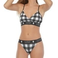thumbnail image 5 of Women's Soft Spandex String Bikini Plaid Underwear, 5 of 5
