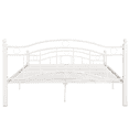 thumbnail image 4 of SESSLIFE Queen Size Platform Bed Frame with Headboard and Metal Slats, Vintage Style Mattress Foundation, Strong Metal Slats Support, Easy Assembly, White, 4 of 6