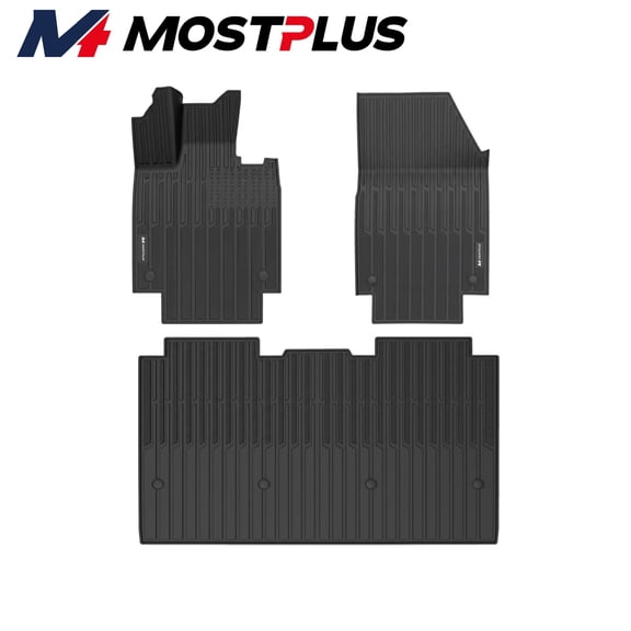 MOSTPLUS 3PCS Front Rear TPE Floor Mats For 2024 2025 2026 Tesla Cybertruck All Weather
