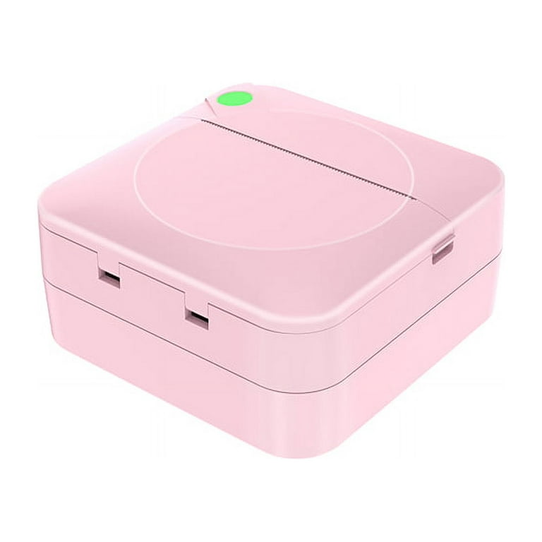 1pc Pink Mini Portable Printer And 5 Rolls Of White Printing Paper As Gift,  Thermal Printing, Sweet And Lovely Style, Suitable For Students And Adults  To Print Photos, Homework, And Exercises. Compatible
