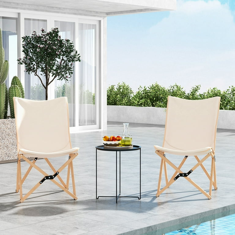 Costway Set of 2, Bamboo Butterfly Foldable Indoor Chairs Costway Set of 2, Bamboo Butterfly Foldable Indoor Chairs