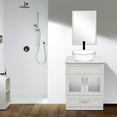 thumbnail image 5 of PULUOMIS 24" Vanity Bathroom Cabinet with Mirror and Vessel Sink Bowl Faucet Combo Set, 5 of 8