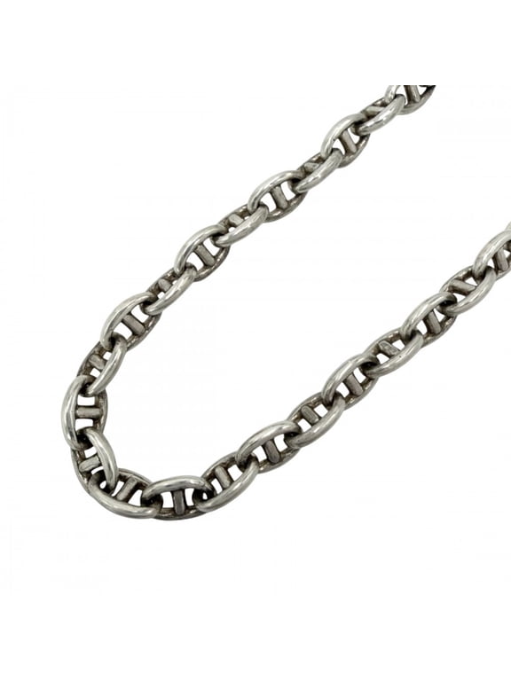 Pre-Owned Hermes Chaine d'Ancre TPM Chain Necklace for Women, 62 Links, Vintage Jewelry,...