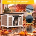 thumbnail image 7 of Aivituvin Insulated Outdoor Cat House for Winter, Weather-Resistant Wooden Feral Cat Shelter with 6-Sided Liner, Raised Floor and PVC Door Curtain, 7 of 7